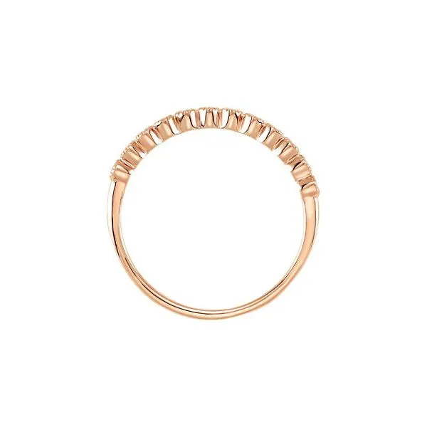 Rose Gold and Diamond Stackable Wedding Band Image 2 Holtan's Jewelry Winona, MN