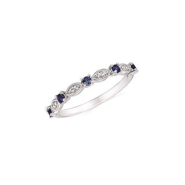 White Gold Sapphire and Diamond Ring Holtan's Jewelry Winona, MN