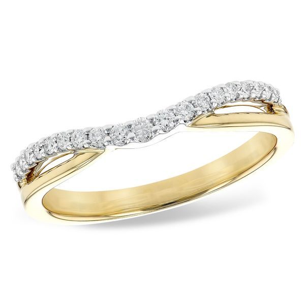Yellow Gold Diamond Curved Band Holtan's Jewelry Winona, MN