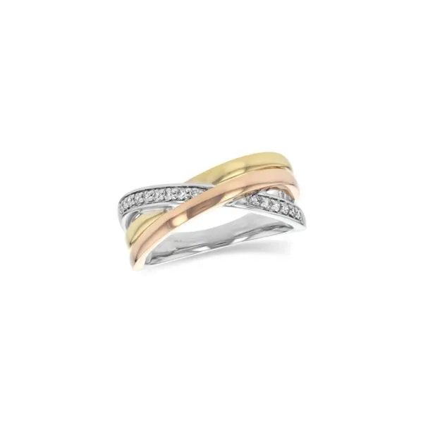 Tricolor Crossover Diamond Fashion Ring Holtan's Jewelry Winona, MN