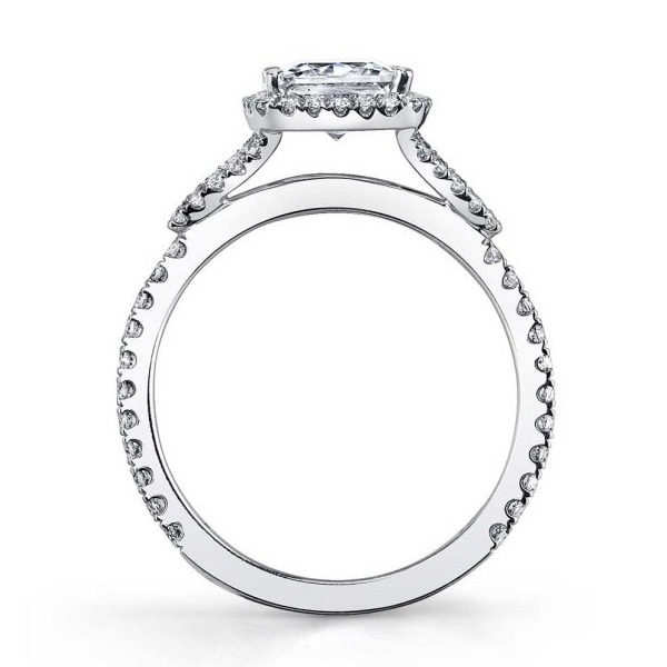 CLARICE - Princess Cut Halo Engagement Ring *SETTING ONLY* Image 2 Holtan's Jewelry Winona, MN