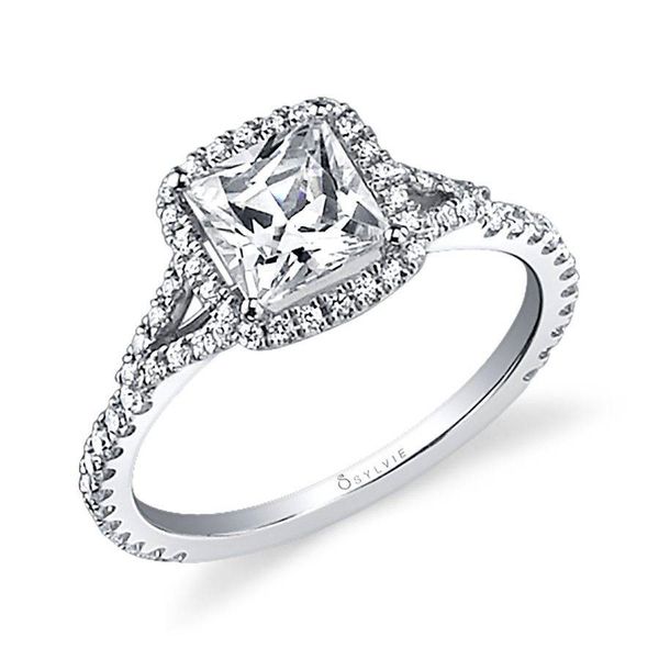 CLARICE - Princess Cut Halo Engagement Ring *SETTING ONLY* Holtan's Jewelry Winona, MN