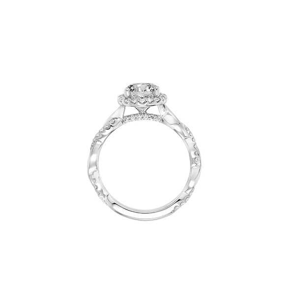 Elegant Two-Tone Diamond Solitaire Engagement Ring – Gem Set Love
