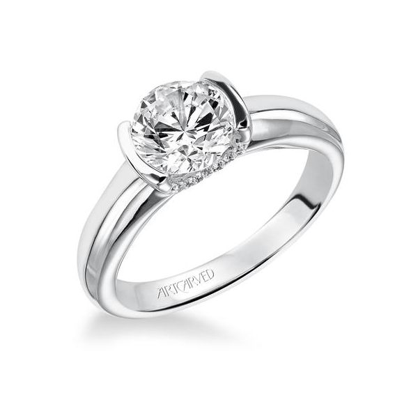 Half-Bezel Solitaire Engagement Ring *SETTING ONLY* Holtan's Jewelry Winona, MN