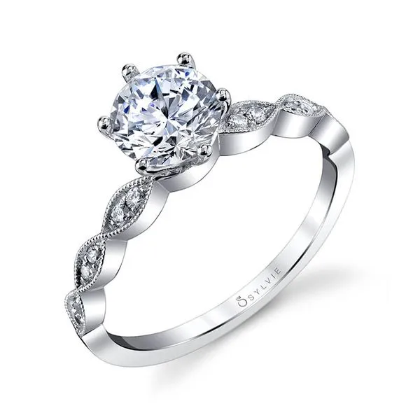 SYLVIE CHANELLE - ROUND SOLITAIRE ENGAGEMENT RING Holtan's Jewelry Winona, MN