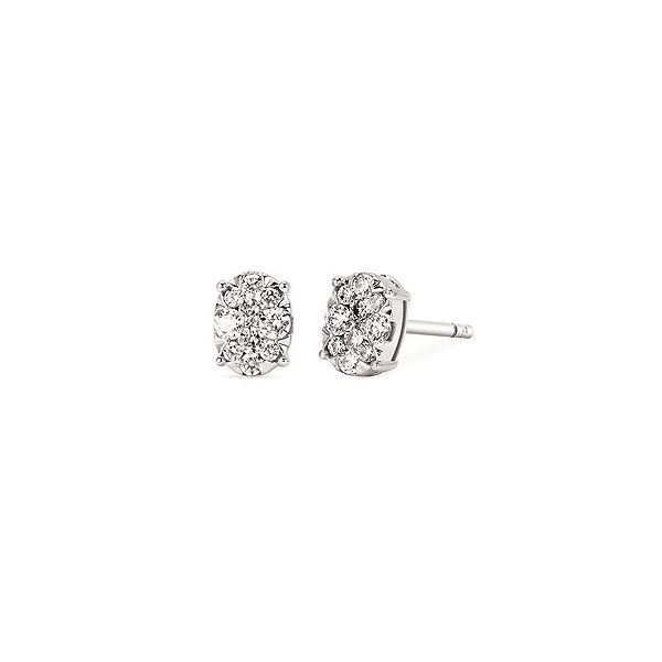 Diamond Cluster Stud Earrings Holtan's Jewelry Winona, MN