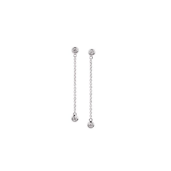 Diamond Bezel Chain Earrings Holtan's Jewelry Winona, MN