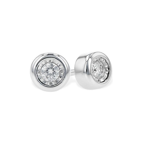 Diamond Bezel Earrings Holtan's Jewelry Winona, MN