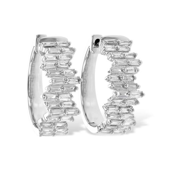 Diamond Baguette Hoop Earrings Holtan's Jewelry Winona, MN