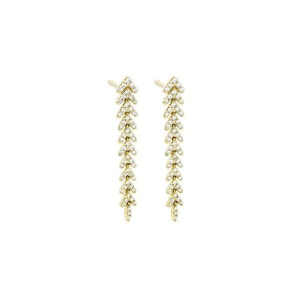 Diamond Flexible Line Earrings Holtan's Jewelry Winona, MN