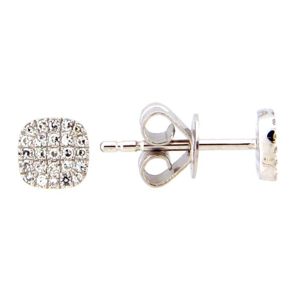 Cushion-Shaped Pave Diamond Earrings Holtan's Jewelry Winona, MN
