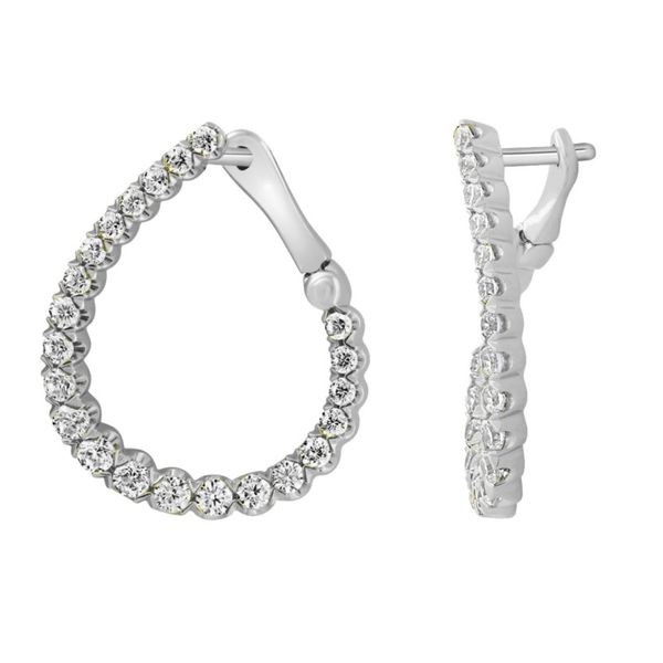 Front Facing Diamond Hoop Earrings Holtan's Jewelry Winona, MN