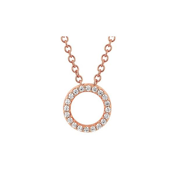 14kt Rose Gold and Diamond Circle Pendant Holtan's Jewelry Winona, MN