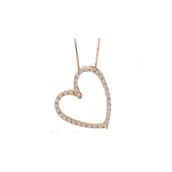 Rose Gold Diamond Heart Pendant Holtan's Jewelry Winona, MN