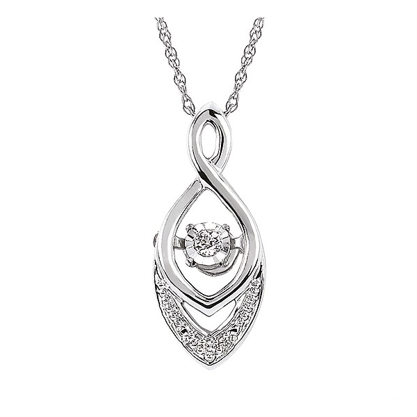 Silver Shimmering Diamonds Pendant Holtan's Jewelry Winona, MN