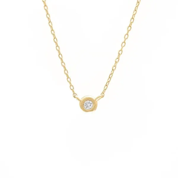 Petite Yellow Gold Bezel Necklace Holtan's Jewelry Winona, MN