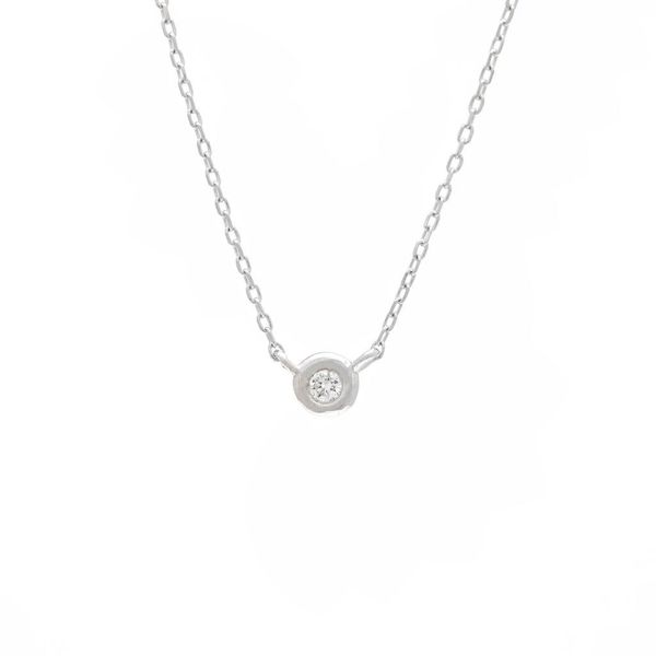 Petite Diamond Bezel Necklace Holtan's Jewelry Winona, MN