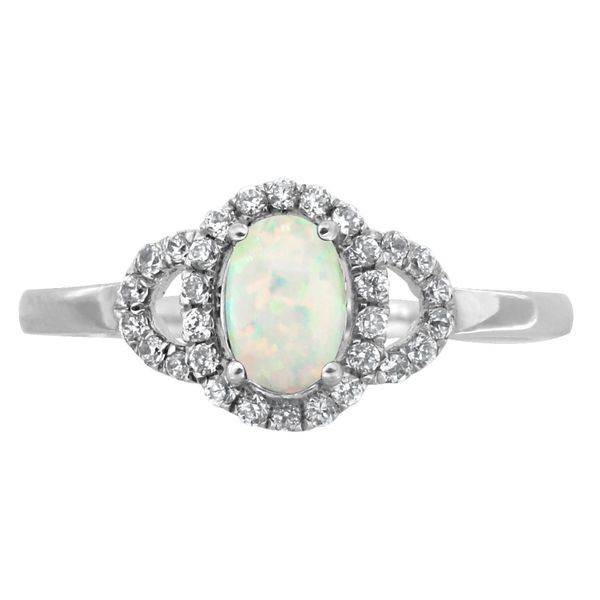 Oval Opal and Diamond Ring Holtan's Jewelry Winona, MN