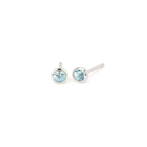 Blue Topaz Bezel Earrings Holtan's Jewelry Winona, MN