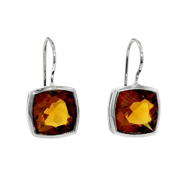 Cognac Quartz Drop Earrings Holtan's Jewelry Winona, MN