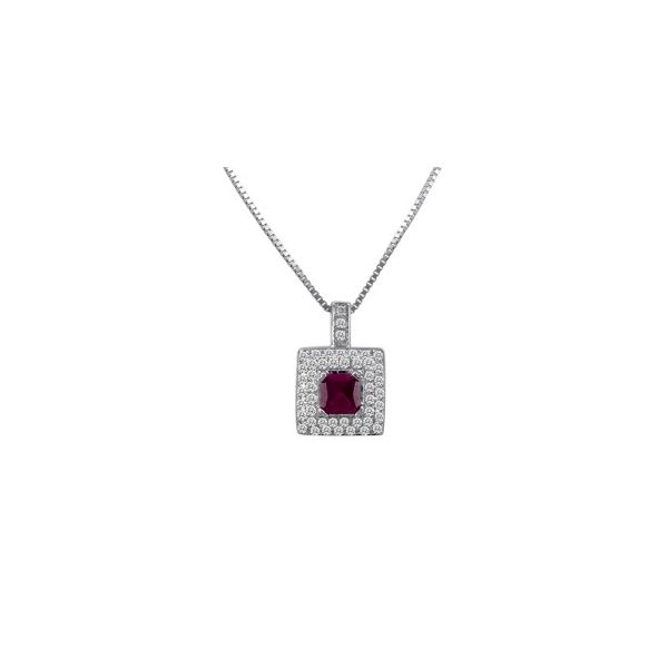 Diamond and Ruby Pendant Holtan's Jewelry Winona, MN