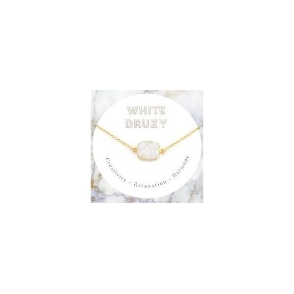 White Druzy Slice Necklace Holtan's Jewelry Winona, MN