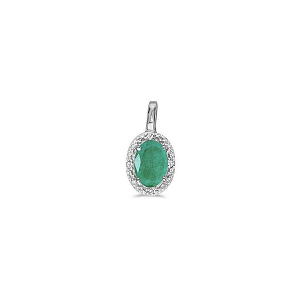 Emerald and Diamond Pendant Holtan's Jewelry Winona, MN
