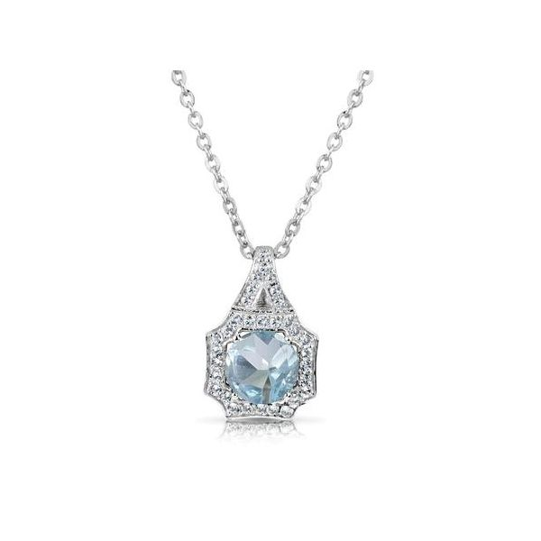 Vintage Inspired Blue Topaz Pendant Holtan's Jewelry Winona, MN