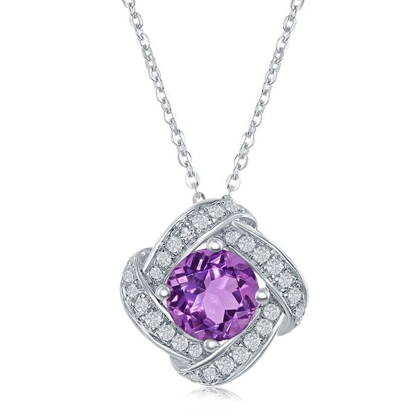 Love Knot Amethyst Pendant Holtan's Jewelry Winona, MN