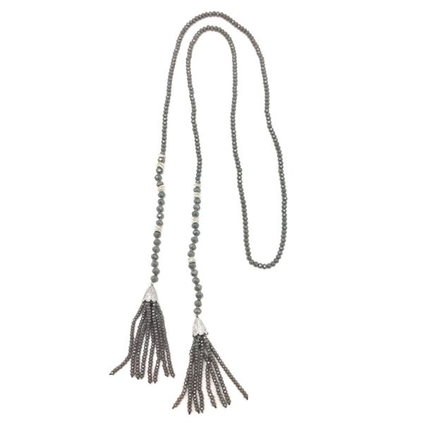 KLARA TASSEL LARIAT, CEMENT Holtan's Jewelry Winona, MN