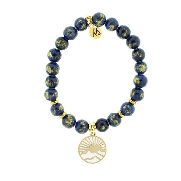 Gold Navy Jade - "Sunrise" Bracelet Holtan's Jewelry Winona, MN