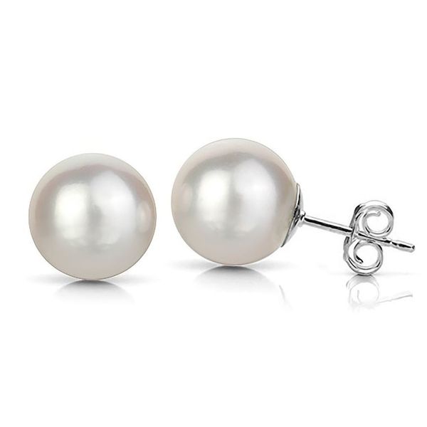 14kt White Gold 5mm Pearl Earrings Holtan's Jewelry Winona, MN
