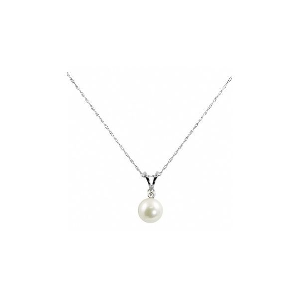 Diamond Accented Akoya Pearl Pendant Holtan's Jewelry Winona, MN