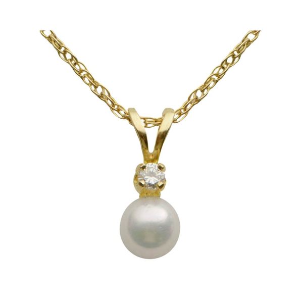 Diamond and Pearl Pendant Holtan's Jewelry Winona, MN