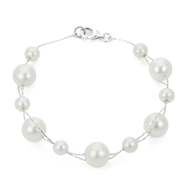 Silver Freshwater Pearl Illusion Bracelet Holtan's Jewelry Winona, MN