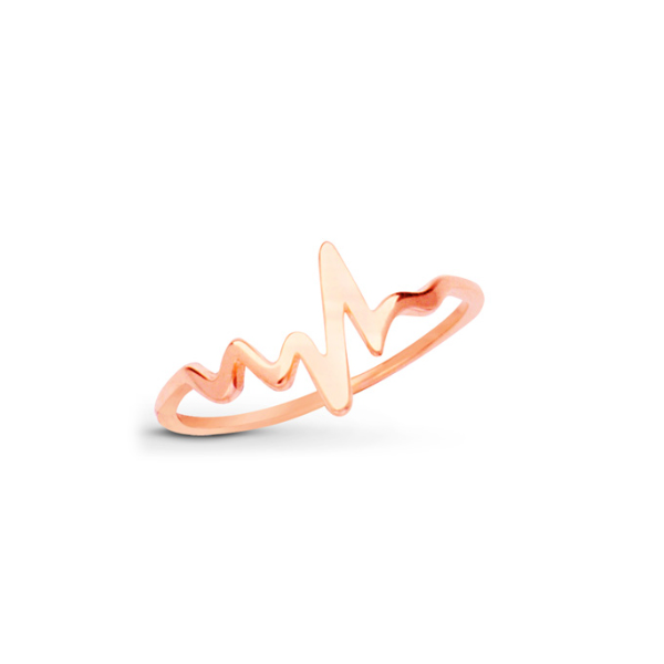 14k Rose Gold Heartbeat Ring Holtan's Jewelry Winona, MN