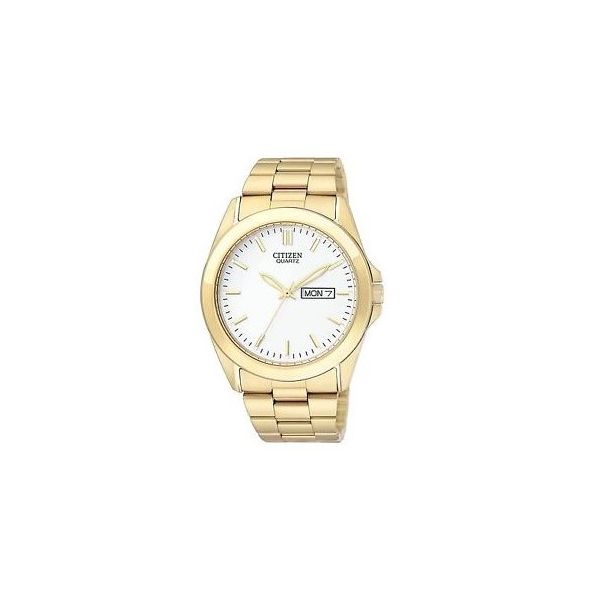 Classic Gents Citizen Quartz Gold Tone Watch Holtan's Jewelry Winona, MN