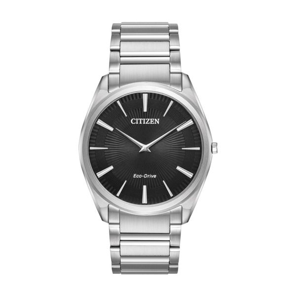 Citizen Stiletto Stainless Still and Black Eco-Drive Watch Holtan's Jewelry Winona, MN