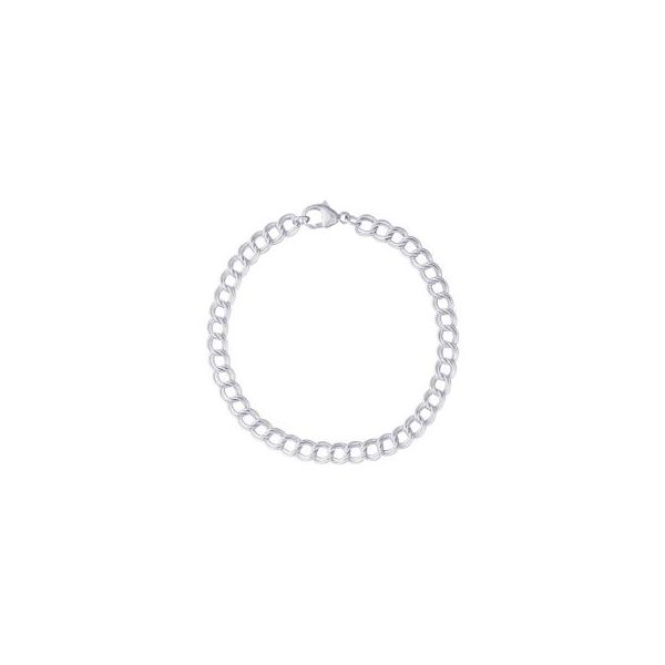 Petite Double Link Dapped Curb Classic Bracelet Holtan's Jewelry Winona, MN