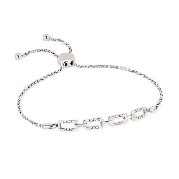 Silver Diamond Bolo Bracelet Holtan's Jewelry Winona, MN