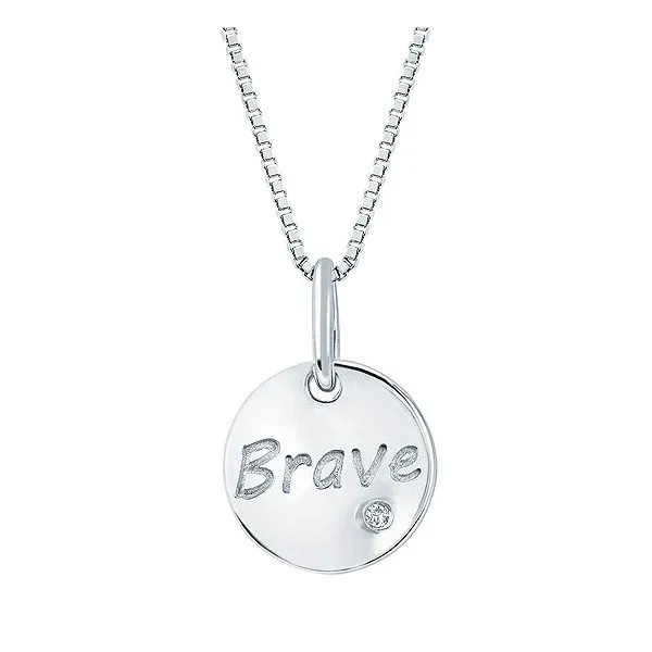 Petite "Brave" Disc Pendant Holtan's Jewelry Winona, MN