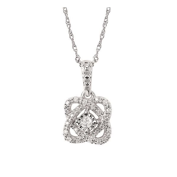Silver Diamond Love Knot Pendant Holtan's Jewelry Winona, MN