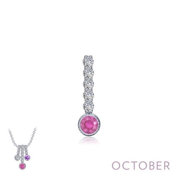 October - Tourmaline Sterling Silver Love Pendant Holtan's Jewelry Winona, MN