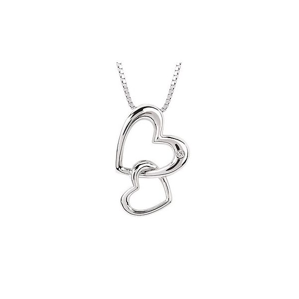 Silver Interlocking Heart Pendant Holtan's Jewelry Winona, MN
