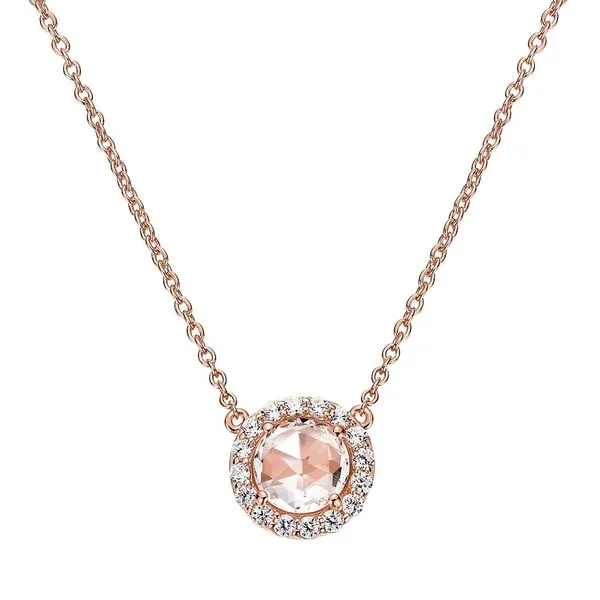 Lafonn Simulated Morganite Halo Necklace Holtan's Jewelry Winona, MN