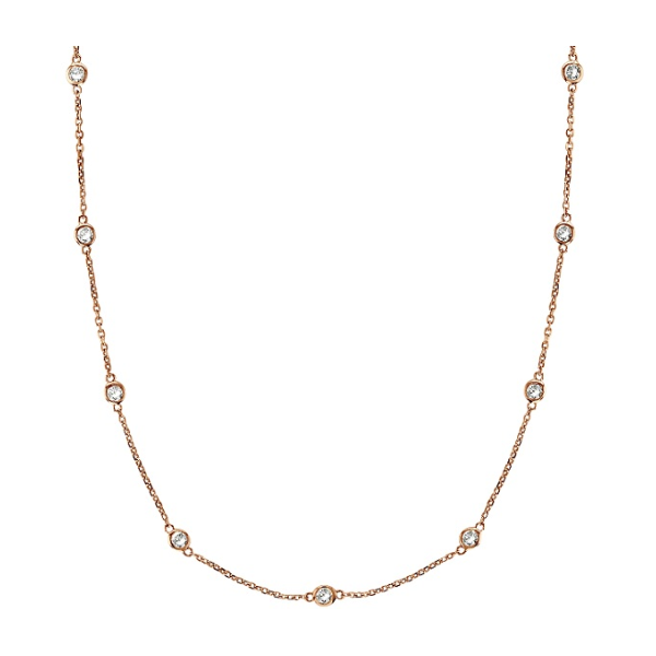 Rose Gold Plated Station Necklace Holtan's Jewelry Winona, MN