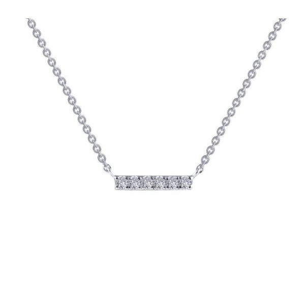 Petite Simulated Diamond Bar Necklace Holtan's Jewelry Winona, MN