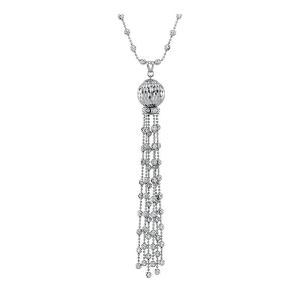 Sterling Silver "Moon Bead" Tassel Necklace Holtan's Jewelry Winona, MN