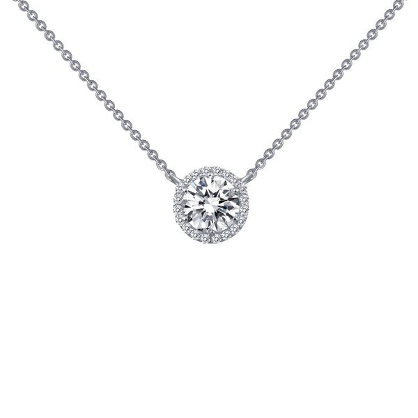 Lafonn Petite Halo Simulated Diamond Necklace Holtan's Jewelry Winona, MN