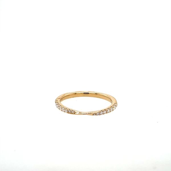 14k WG Shared Prong Set Twisted Center Graduated Diamond Band House of Silva Wooster, OH